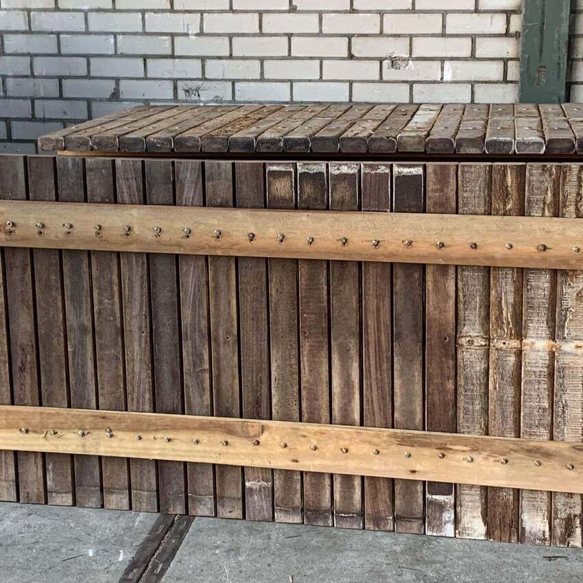 Gerecycled hout hekwerk