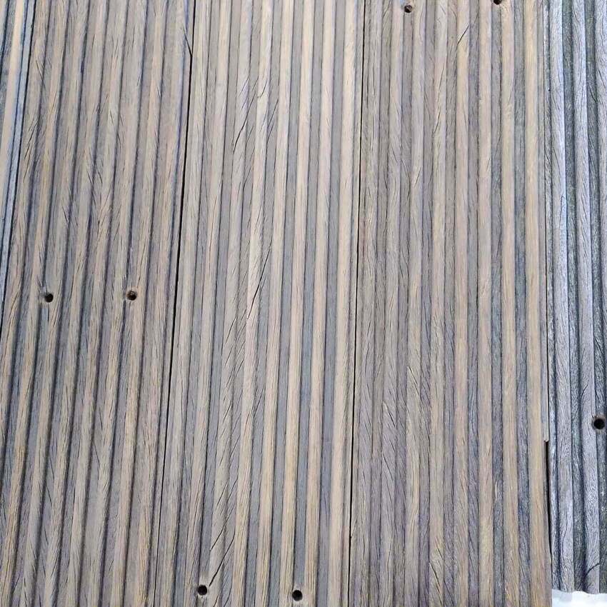 Gerecyclede houten planken voor vlonders