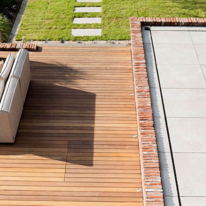 Stijlvolle Cumaru vlonderplanken als terras