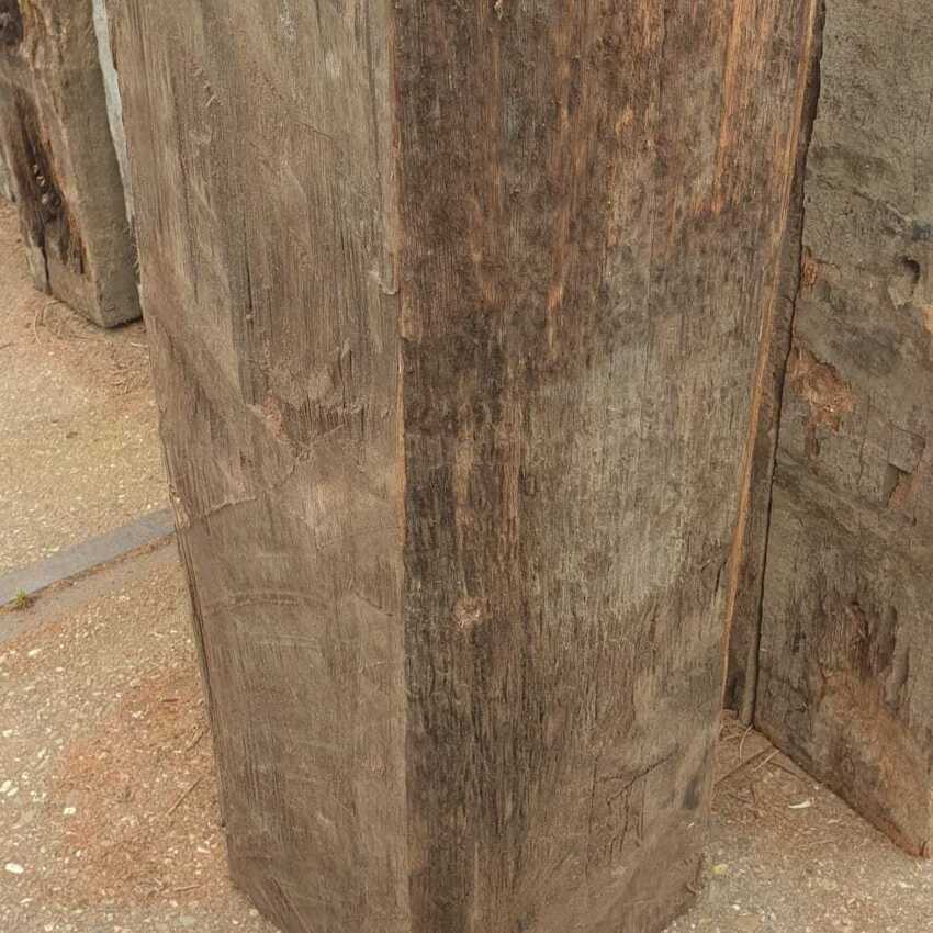 Holle zuilen van herbruikbaar hardhout