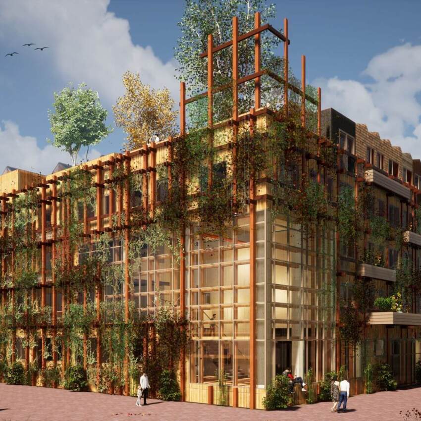 Totaalbeeld van woonproject De Warren in Amsterdam