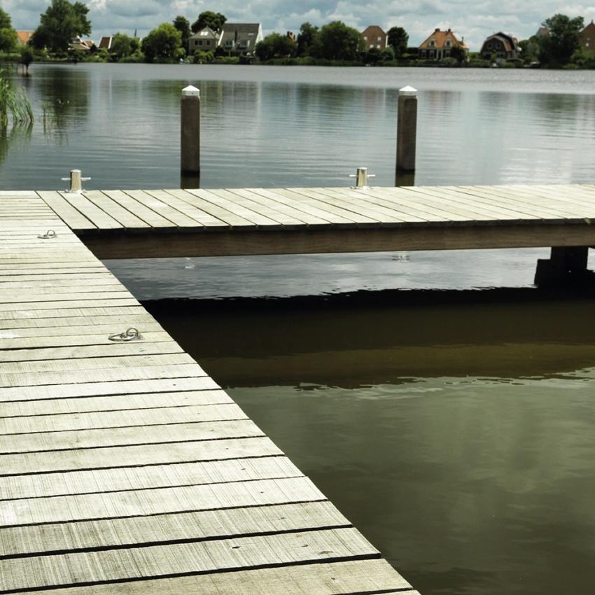 Houten steiger van duurzaam fsc hardhout