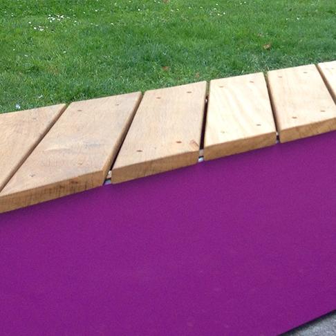 Cumaru parkbench in Park Pierron