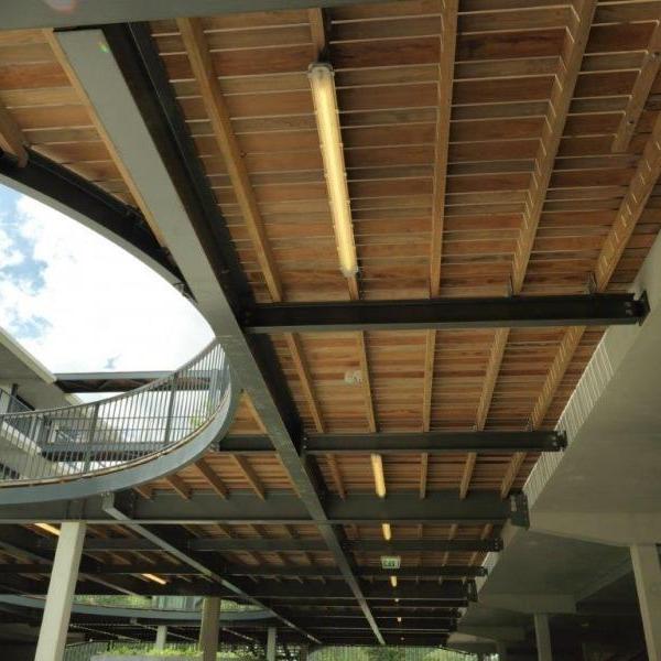  The bottom view of the hardwood decking