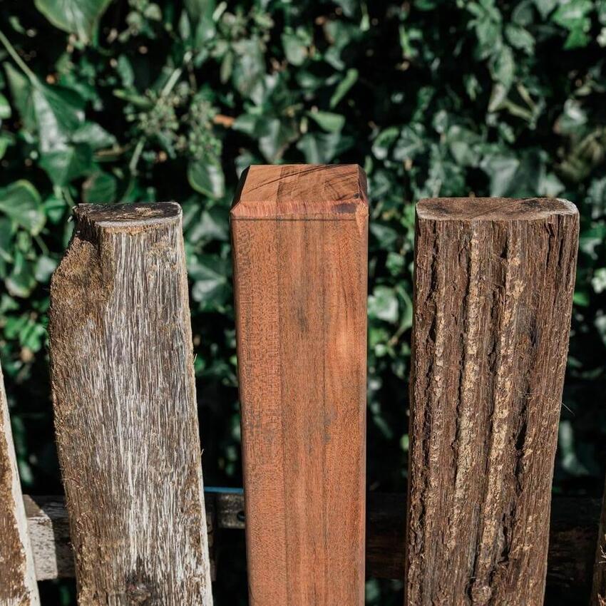 Circulair houten hekwerk