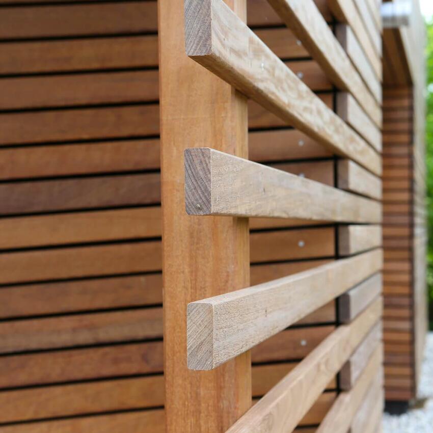 Design garage van duurzaam hardhout