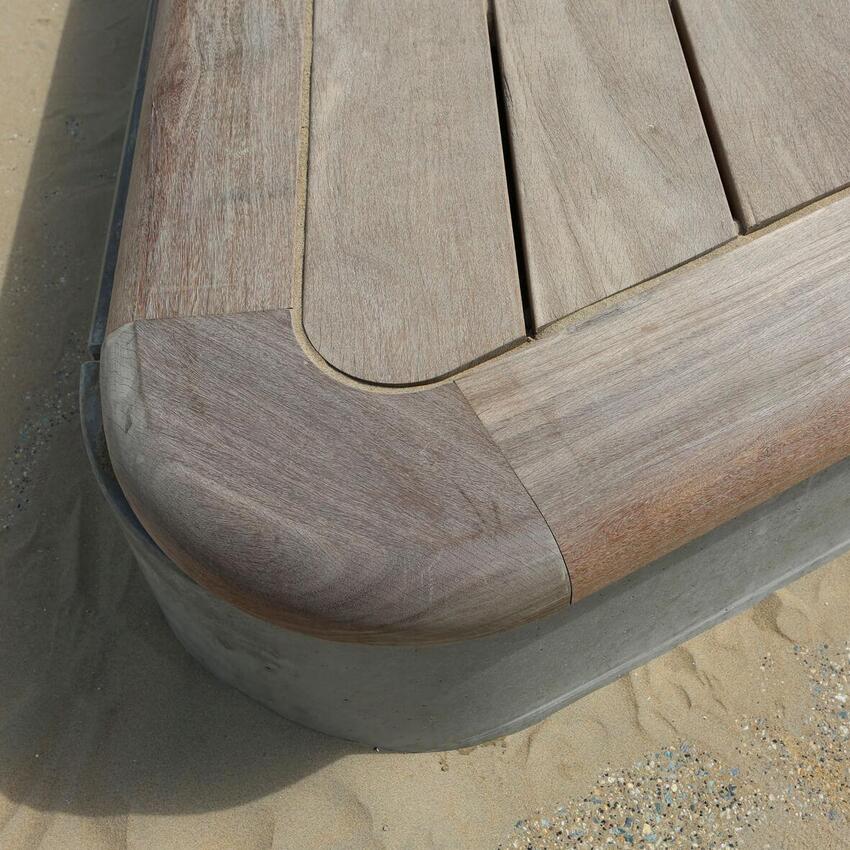 Cumaru toegepast als duurzame zitplaats