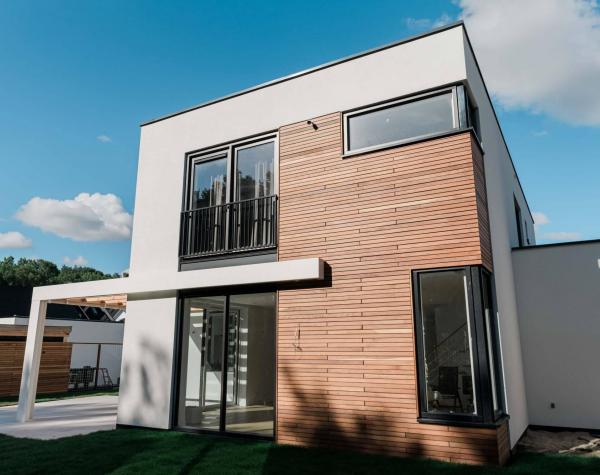 Mooie Ipé Rhombus gevelbekleding woning