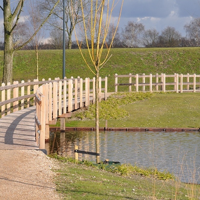 FSC fencing hardwood for Venco Campus in the Netherlands