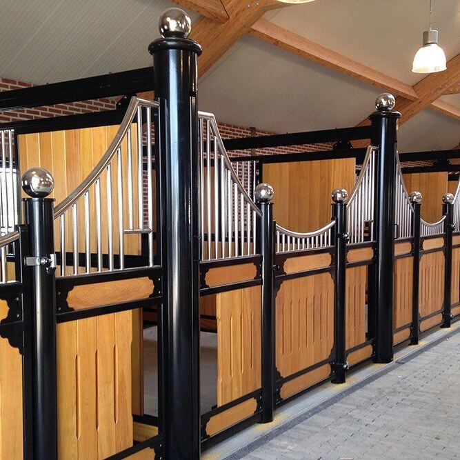 Hardwood fence for horse stable