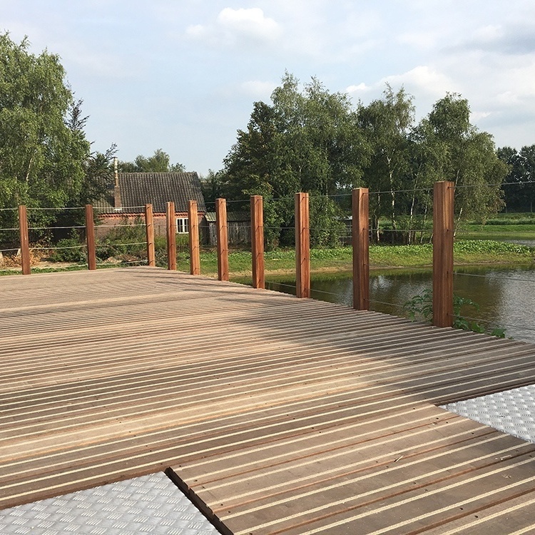 Hardwood deck made of FSC tropical hardwood